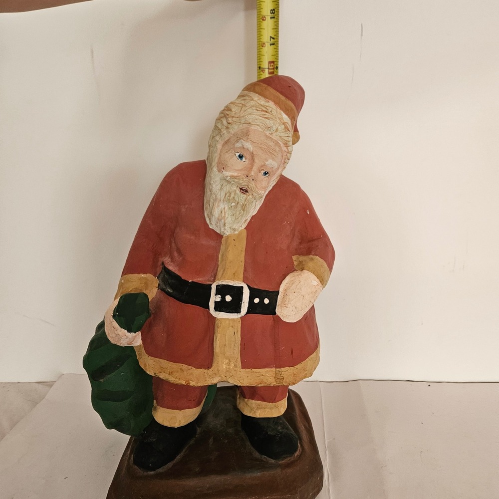 Vintage Caldor papier-mâché Santa Claus Figurine Folk Art Style Father Christmas - Picture 12 of 16